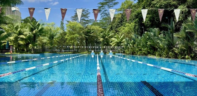 Outdoor pool at Temasek Club
